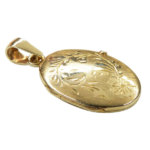 Gouden medaillon met bloemen motief