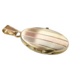 Tricolor gouden medaillon hanger