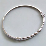 Wit gouden Christian slavenarmband met zirkonia