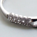 Wit gouden Christian slavenarmband met zirkonia