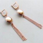 Christian rosé gouden oorbellen