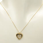 Geel gouden ketting met hart hanger