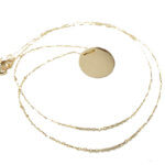 Geel gouden ketting met ronde hanger