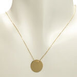Geel gouden ketting met ronde hanger