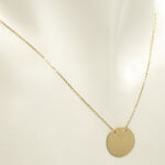Gouden ronde hanger met ketting