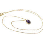 Gouden ketting met amethist hanger