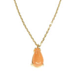 Gouden ketting met chalcedoon hanger