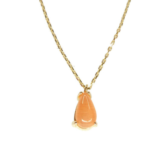 Gouden ketting met chalcedoon hanger