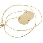 Gouden ketting met dubbele ronde hanger
