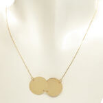 Gouden ketting met dubbele ronde hanger