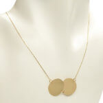 Gouden ketting met dubbele ronde hanger