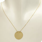 Gouden ronde hanger met ketting