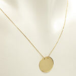 Gouden ronde hanger met ketting