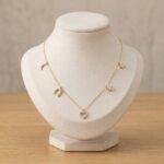 Geel gouden zirkonia bedelketting