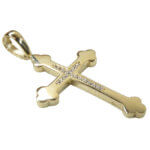 14 karaat geel gouden massieve kruis