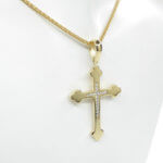 14 karaat geel gouden massieve kruis