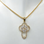 14 karaat gouden fantasie kruis