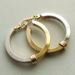 Christian 14 karaat gouden bicolor oorbellen