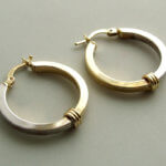 Christian 14 karaat gouden bicolor oorbellen