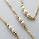 Christian geel gouden collier met parels