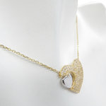 Bicolor dubbele zirkonia harten hanger