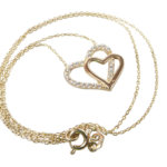 Gouden dubbele harten hangers
