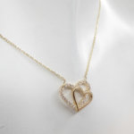 Gouden dubbele harten hangers