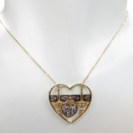 Gouden harten slot hanger