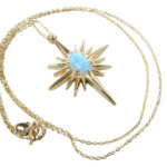 Gouden opaal ster hanger
