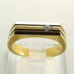 14 karaat Christian gouden ring met zirkonia