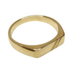 14 karaat geel gouden cachet ring