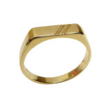 14 karaat geel gouden cachet ring