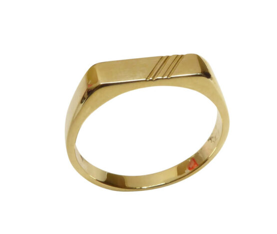 14 karaat geel gouden cachet ring