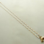 14 karaat gouden collier met paarden hanger