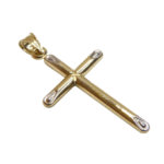 Bicolor gouden holle kruis