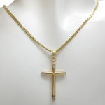 Bicolor gouden holle kruis