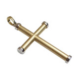 Bicolor matte gouden kruis