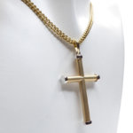 Bicolor matte gouden kruis