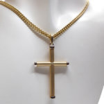 Bicolor matte gouden kruis