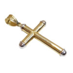 Geel en wit gouden kruis