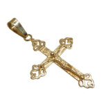 Geel gouden orthodoxe kruis