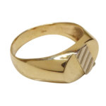 Gouden bicolor cachet ring