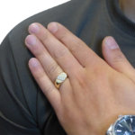 Gouden bicolor cachet ring