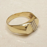 Gouden bicolor cachet ring