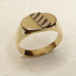 Gouden bicolor cachet ring