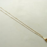 Gouden collier en hanger met citrien