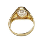 Gouden diamanten cachet ring