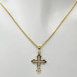 Gouden kruis hanger modern