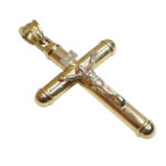 Gouden kruis met korpus hanger