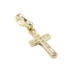Gouden miniatuur kruis hanger